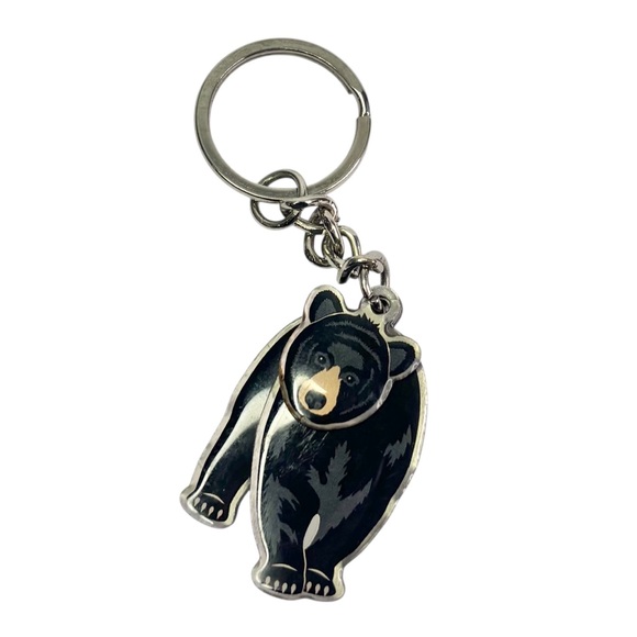 Accessories - Moveable Black Bear Keychain from Bear Mountain State Park, [3.75” x 1”]